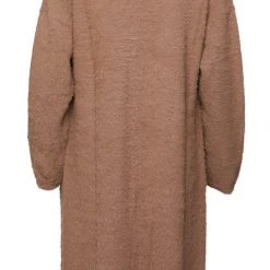 Among The Brave Divine Walnut Eyelash Yarn Long Line Cardigan