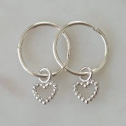 Sophie Dotty Love Sleeper Earrings Silver