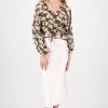 Ivy + Jack Jolie Ivory Gardenia LS Button Down Top Fashion