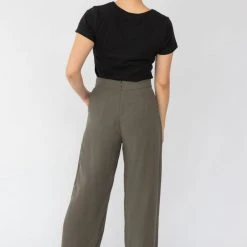 Among The Brave Effortless Khaki Viscose Deep Band Wide Leg Pant Fashion 11 Among The Brave Effortless Khaki Viscose Deep Band Wide Leg Pant Fashion