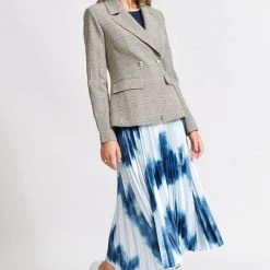 We Are The Others Fashion The Blue Check Fitted Blazer