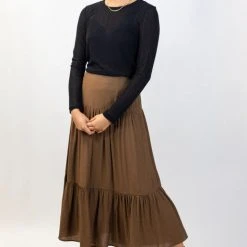 Ivy + Jack Faith Black Mesh LS Crew Top