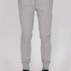 Federation Fashion Escape Grey Marle Trackies With Silver Zips