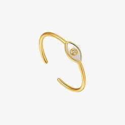 Ania Haie Wild Soul Evil Eye Adjustable Gold Ring