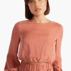 Staple The Label Fashion Elena Crop Terracotta LS Top 9 Staple The Label Fashion Elena Crop Terracotta LS Top