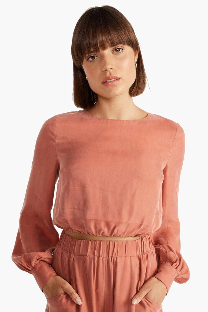 Staple The Label Fashion Elena Crop Terracotta LS Top 6 Staple The Label Fashion Elena Crop Terracotta LS Top