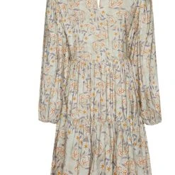 Ivy + Jack Elsa Pistachio Floral LS V Neck Smock Dress Fashion