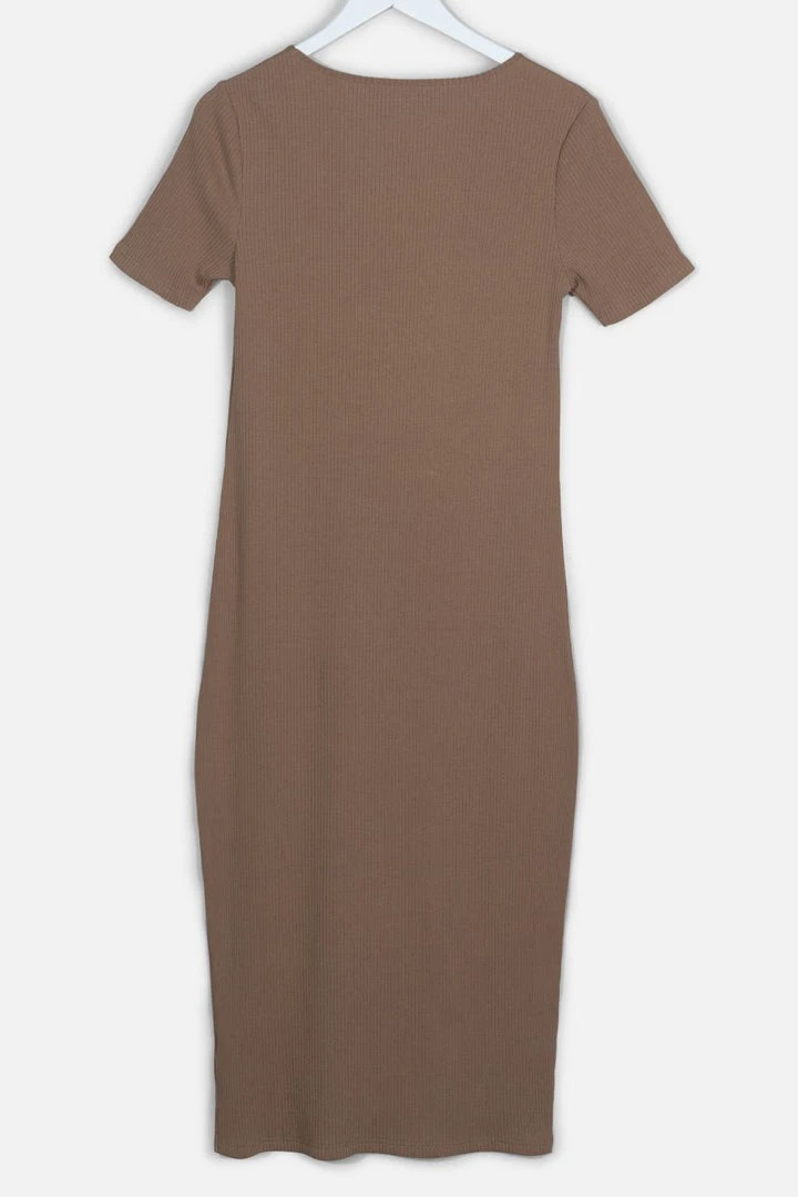 Among The Brave Enchanting Square Neck SS Mushroom Rib Midi Dress Fashion 10 Among The Brave Enchanting Square Neck SS Mushroom Rib Midi Dress Fashion