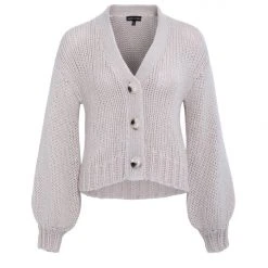 Among The Brave Esther Chalk Super Chunky Crop Cardigan Fashion