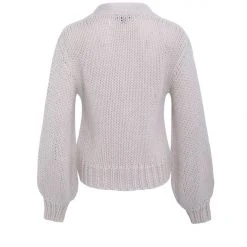 Among The Brave Esther Chalk Super Chunky Crop Cardigan Fashion