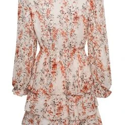 Ivy + Jack Evita Sand Floral LS V Neck Mini Tiered Dress 13 Ivy + Jack Evita Sand Floral LS V Neck Mini Tiered Dress