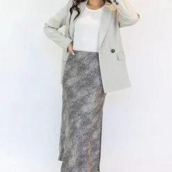 Ivy + Jack Cooper Cloud Textured Crepe Boyfriend Semi Fitted Blazer