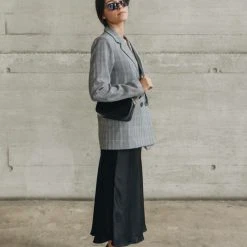 Ivy + Jack Fashion Mason Light Grey Check Boyfriend Blazer 8 Ivy + Jack Fashion Mason Light Grey Check Boyfriend Blazer