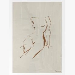 Papier HQ Living & Decor Figure Tan Natural Frame A1 Print