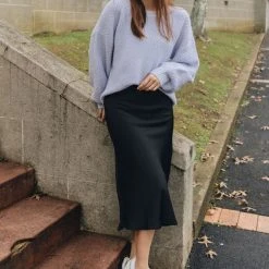 Among The Brave Keeper Lilac Chunky Textured Boxy Balloon Sleeve Knit