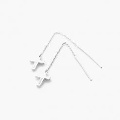 Stolen Falling Cross Earrings