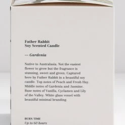 Father Rabbit Gardenia Soy Scented Candle Home Fragrance