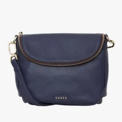 Saben Fifi Navy Leather Shoulder Bag Accessories