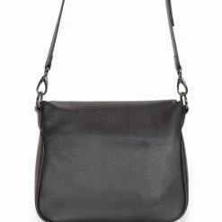 Federation For Keeps Black Crossbody Bag With Zipped Flat Gunmetal Hardware Accessories