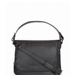Federation For Keeps Black Crossbody Bag With Zipped Flat Gunmetal Hardware Accessories