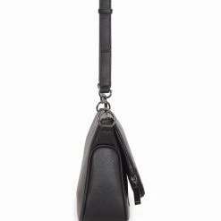 Federation For Keeps Black Crossbody Bag With Zipped Flat Gunmetal Hardware Accessories