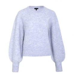 Among The Brave Fashion Good Luck Soft Lilac Balloon Sleeve Knit