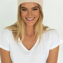 Humidity Lifestyle Loungewear Basics Keely Stone Rib Beanie