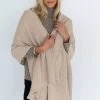 Humidity Lifestyle Wide Wrap Cotton Latte Scarf