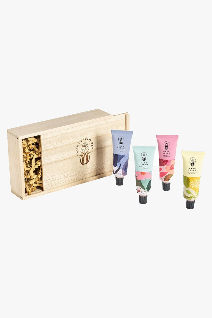 Wanderflower Home & Beauty Hand Cream Library Boxed 4 Wanderflower Home & Beauty Hand Cream Library Boxed