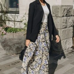 Ivy + Jack Harper Black Textured Plain Double Breasted Blazer Fashion