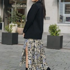 Ivy + Jack Harper Black Textured Plain Double Breasted Blazer Fashion