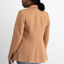 Ivy + Jack Harper Tan Textured Double Breasted Blazer Fashion