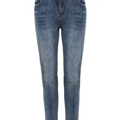 Among The Brave Harper Mid Blue Knee Dart Denim Jean