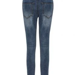 Among The Brave Harper Mid Blue Knee Dart Denim Jean