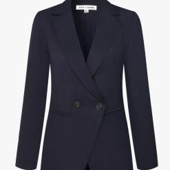 Ivy + Jack Harper Navy Texture Double Breasted Blazer