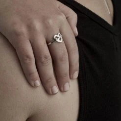 Stolen Heart Script Ring