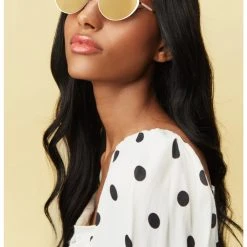 Prive Revaux Heat Up Small Gold With Honey Lens Sunglasses