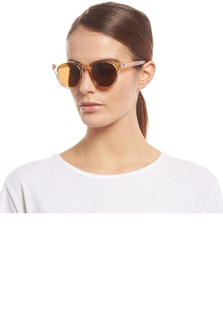 Le Specs Hey Macarena Polarized Round Blonde Brown Lens Sunglasses 5 Le Specs Hey Macarena Polarized Round Blonde Brown Lens Sunglasses