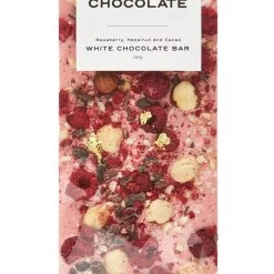 House Of Chocolate Eat & Drink White Chocolate, Raspberry And Hazelnut Bar