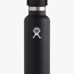 Hydro Flask 621ml Black Standard Mouth Drink Bottle Table & Kitchen