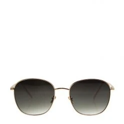 Reality Eyewear Double Fantasy Two Metal Frame Large Thin Gold With Smoke Lens Sunglasses Accessories