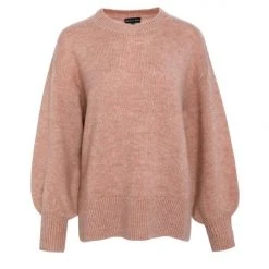 Among The Brave Inner Peace Caramel Oversized Balloon Sleeve Mohair Blend Knit