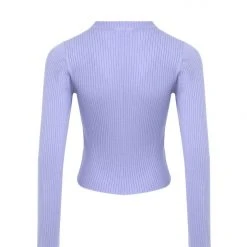 Among The Brave Fashion Inspired Lilac LS Rib Knit Cropped Crew Neck Top 11 Among The Brave Fashion Inspired Lilac LS Rib Knit Cropped Crew Neck Top