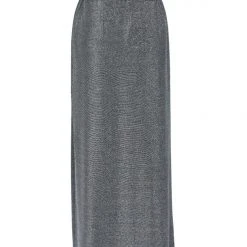 Among The Brave Interstellar Silver Shimmer High Split Midi Skirt