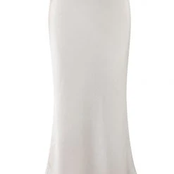 Ivy + Jack Ivy Champagne Satin Bias Midi Skirt