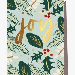 Elm Paper Christmas Greenery Mint Greeting Card Home & Beauty