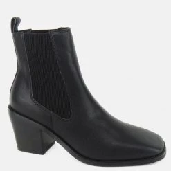 Caverley Joni Heeled Black Leather Chelsea Boot Accessories