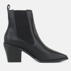 Caverley Joni Heeled Black Leather Chelsea Boot Accessories