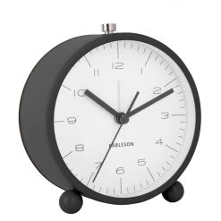 Karlsson Pellet Feet Black Alarm Clock