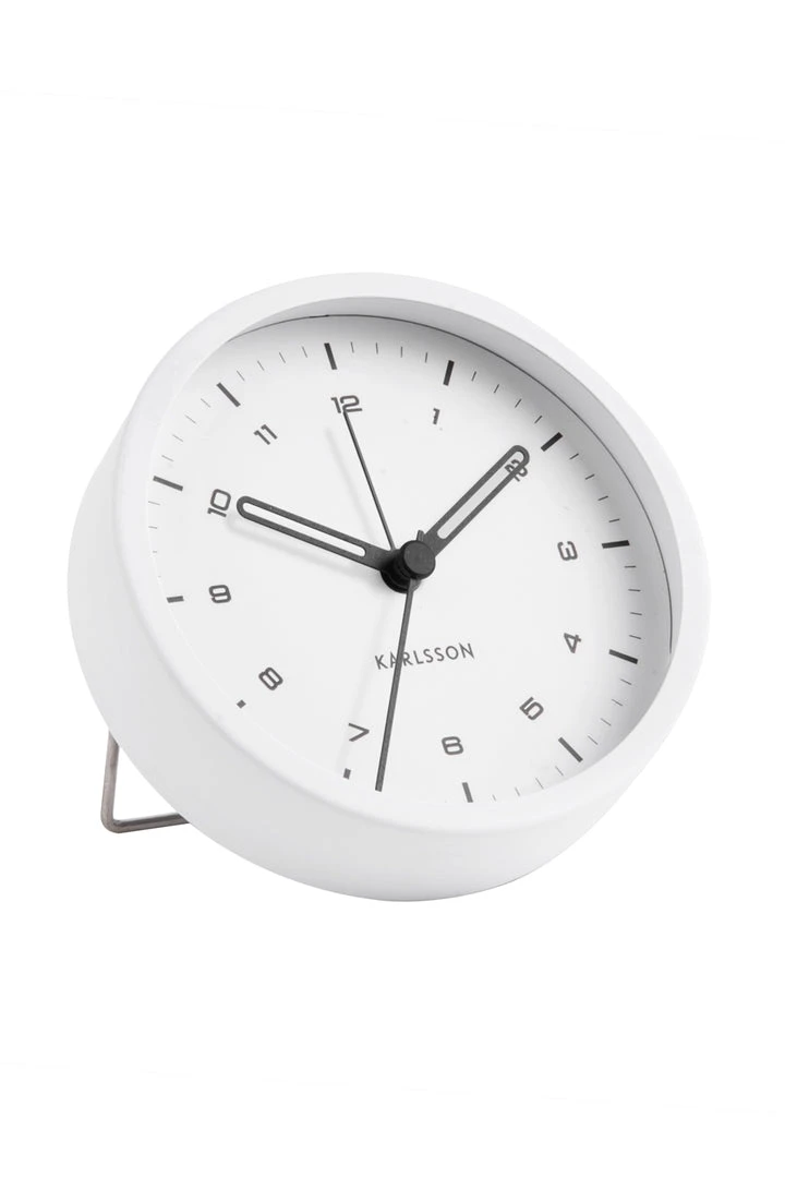 Karlsson Tinge White Round Alarm Clock 3 Karlsson Tinge White Round Alarm Clock